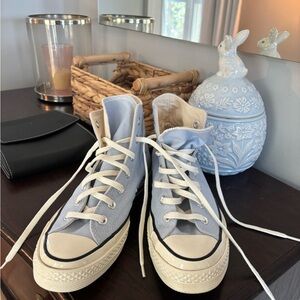 Converse Chuck Taylor High-Tops in Cream and White